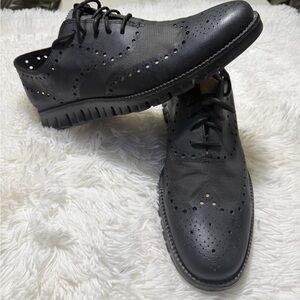 Classic Black Leather Derby Shoes